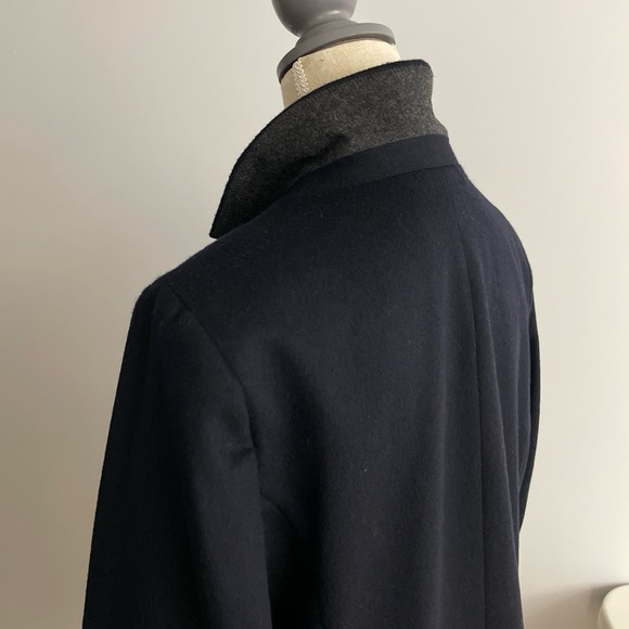 Talbots Petite Long Wool Blend Blazer Size 12P Brushed Wool Navy Blue Classic - Picture 7 of 13